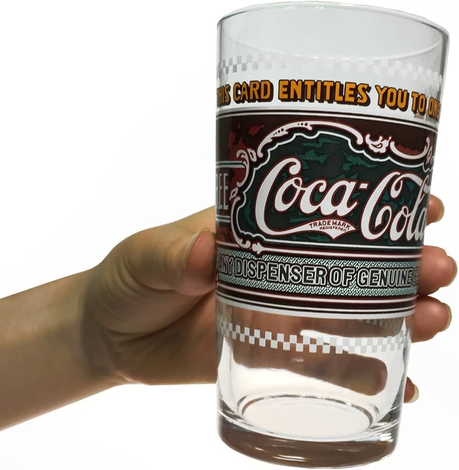 Coca-Cola ロゴ入りガラスグラス 約300ml60s Coca-Cola ロゴ入りガラスグラス 約300ml60s